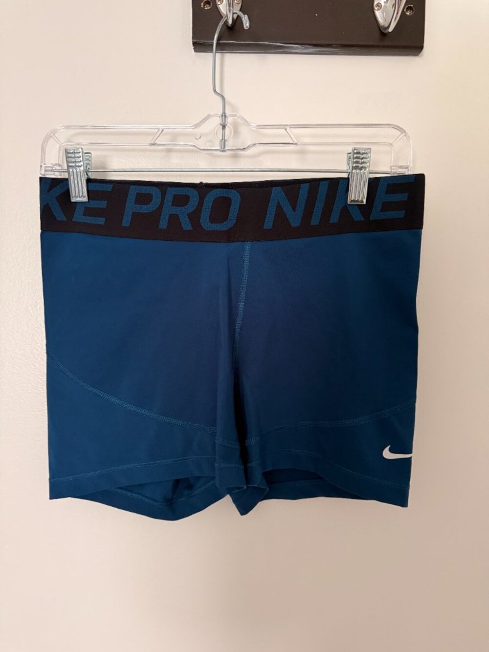 Nike Pro Dri-FIT 3 Inch Compression Shorts Royal Blue with Black Waistband